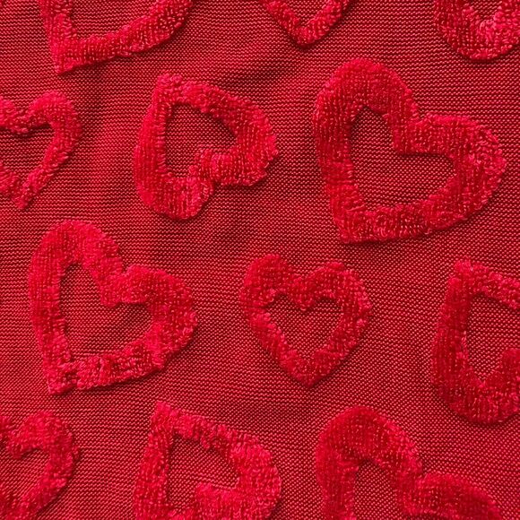 Chorus Line Vintage Red Dress with Hearts - Picture 3 of 4
